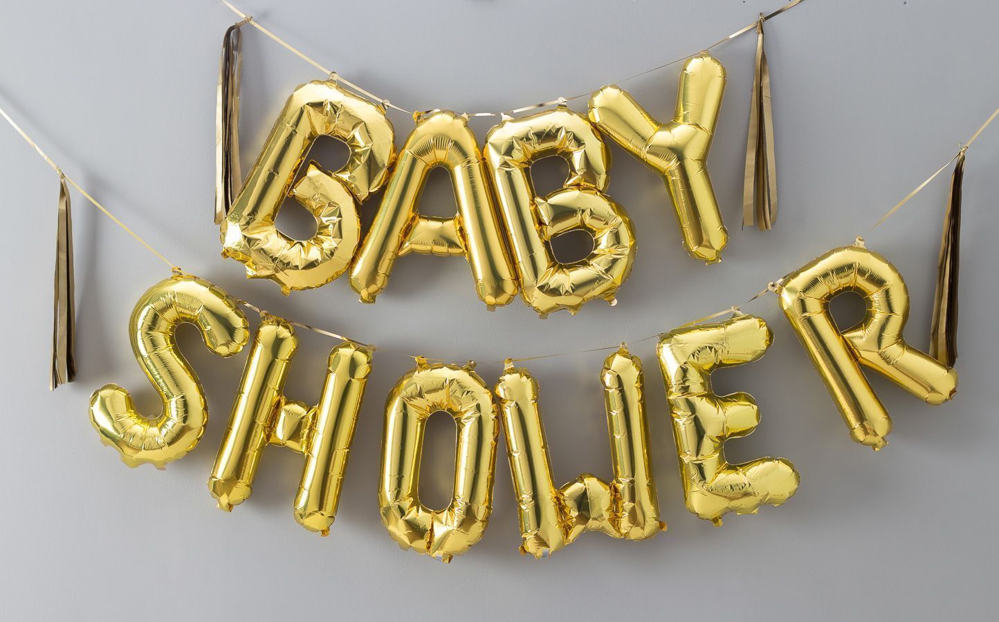 Baby Shower Foil Banner Decoration Items Baby Shower Decorations Photoshoot Material (10pc Set)