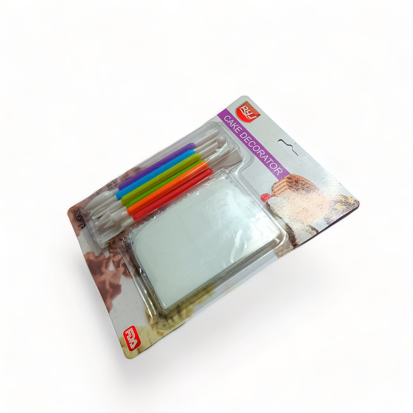 a piece of cake sitting on top of a box