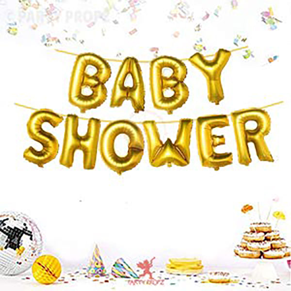 Baby Shower Foil Banner Decoration Items Baby Shower Decorations Photoshoot Material (10pc Set)