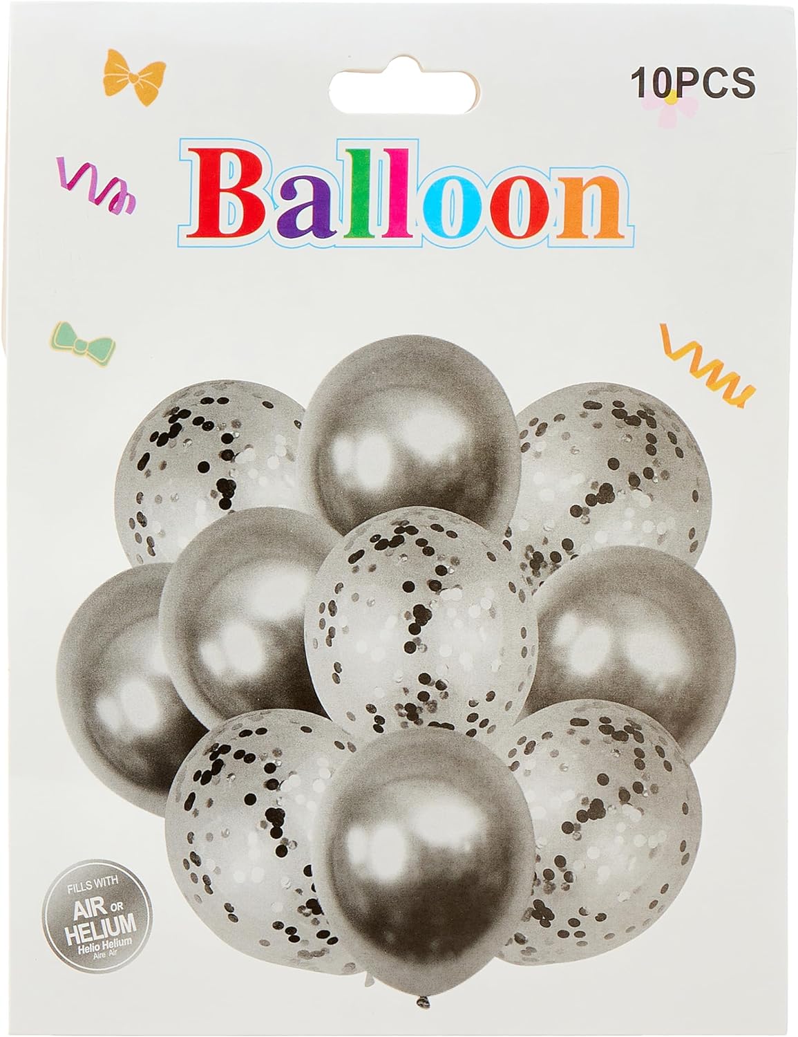 Metallic and Confetti Balloons for Party Decorations Toy Balloons