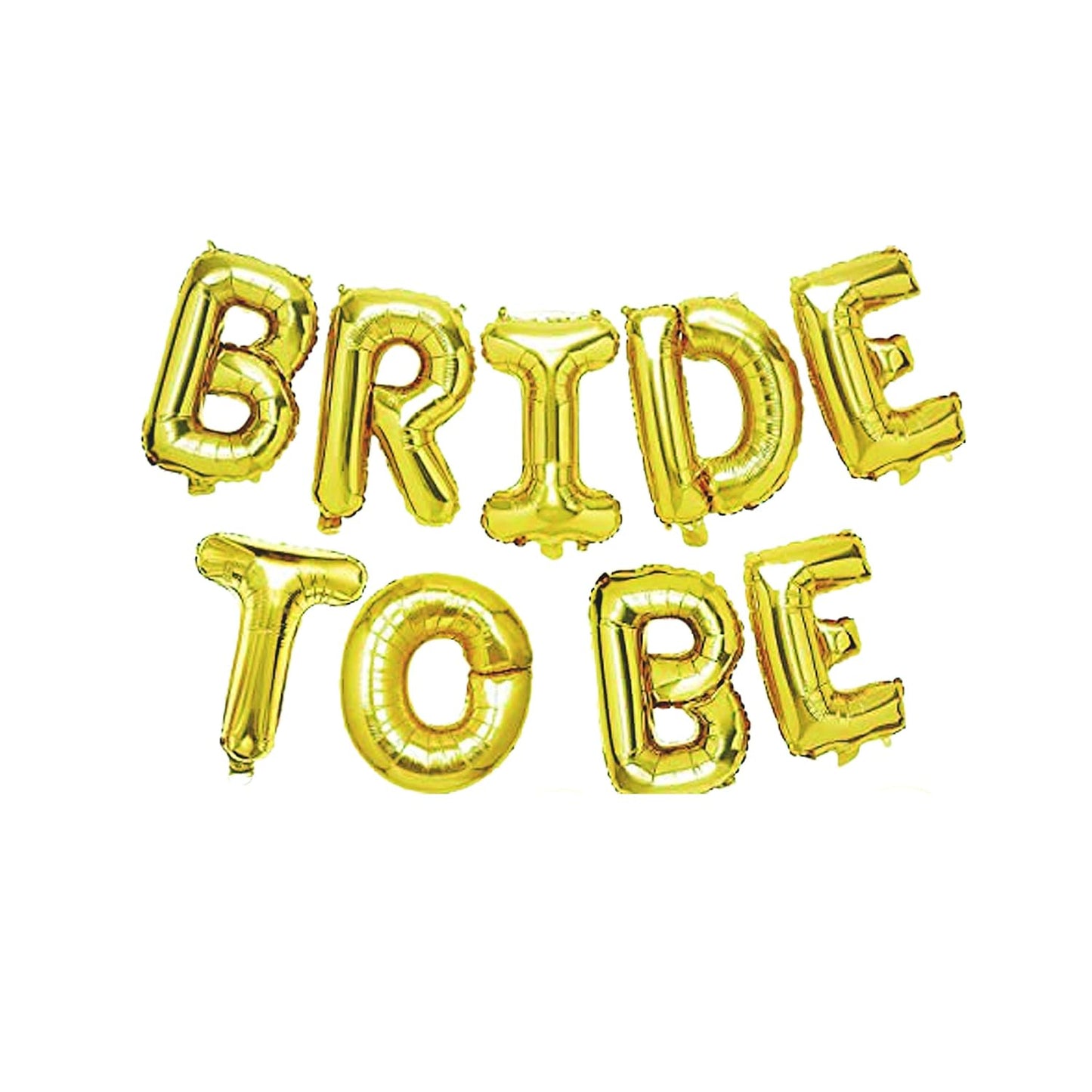 Bride to Be Decoration Set Bachelorette Party Decorations Bride to Be Foil Banner 9pc set (Gold)