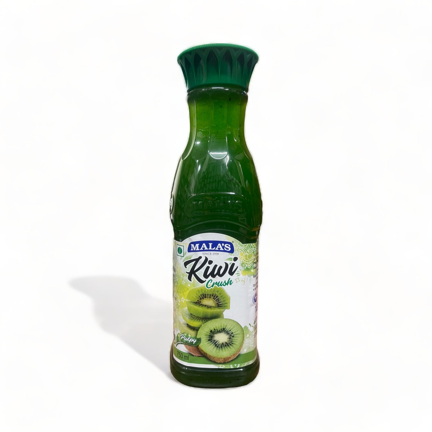 a bottle of alcohol sitting next to a green bottle