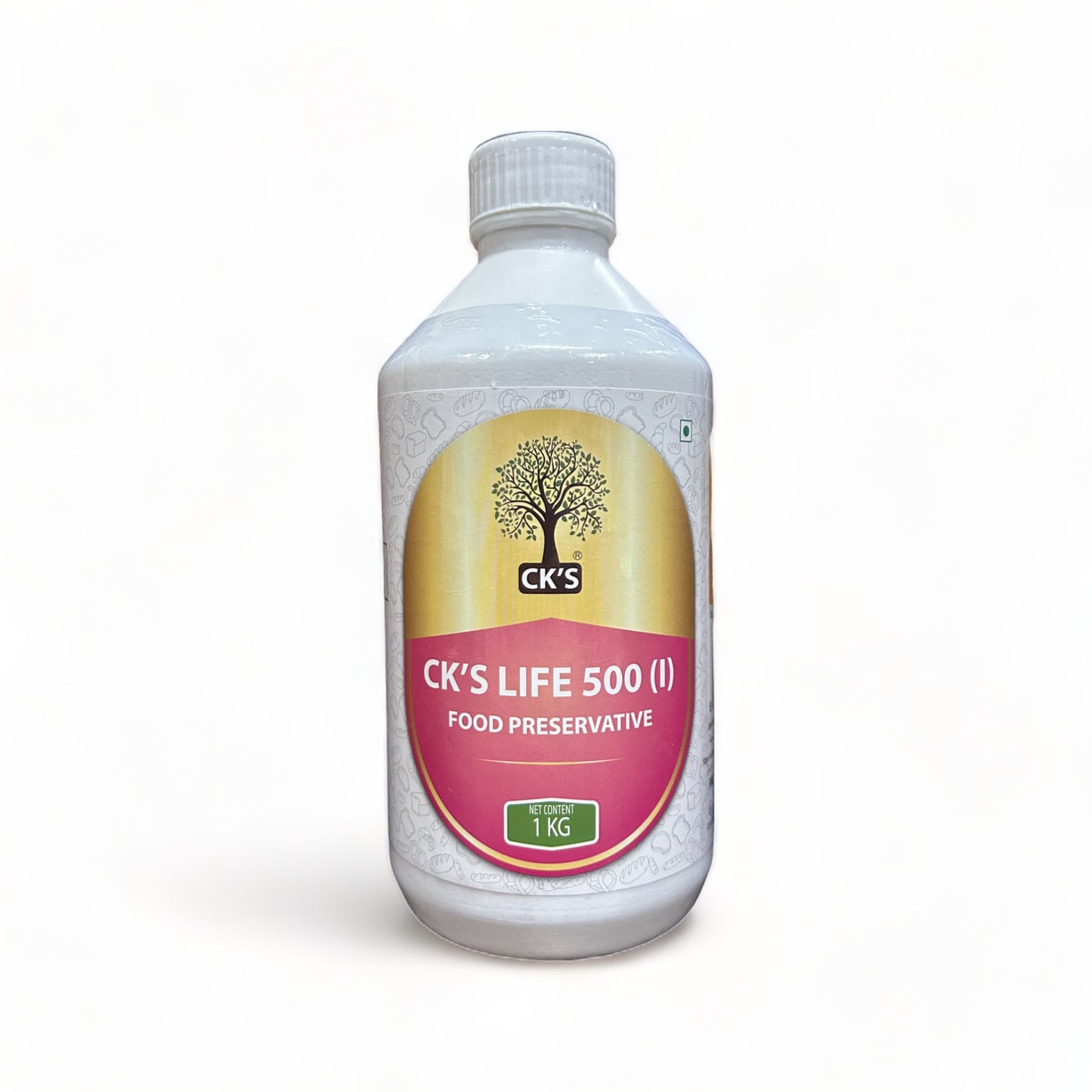 a bottle of alcohol sitting next to a bottle of water