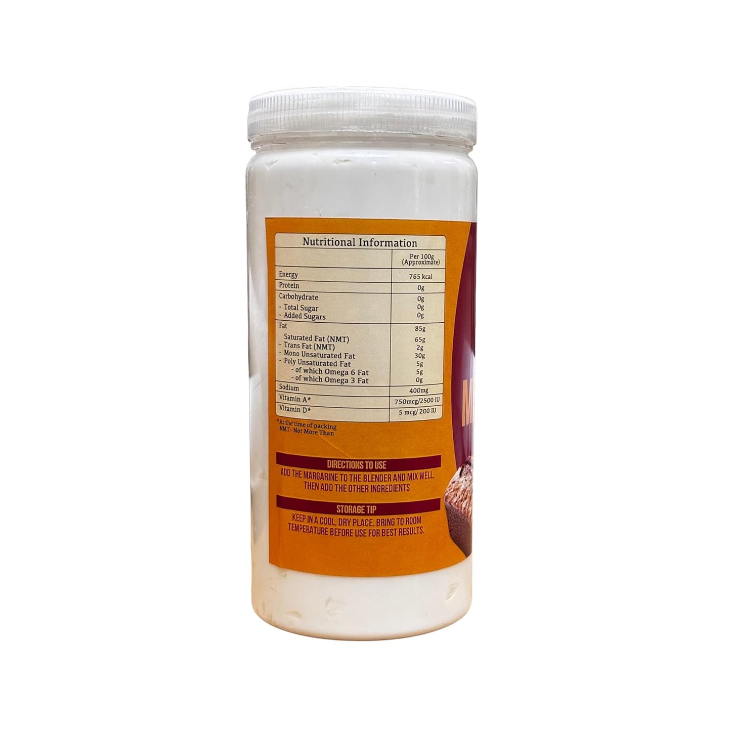 Cake Margarine, Easy to Whip and Blend, Baking Spread For Cake Making 1 Kg