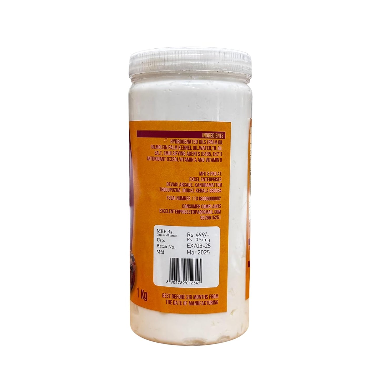 Cake Margarine, Easy to Whip and Blend, Baking Spread For Cake Making 1 Kg