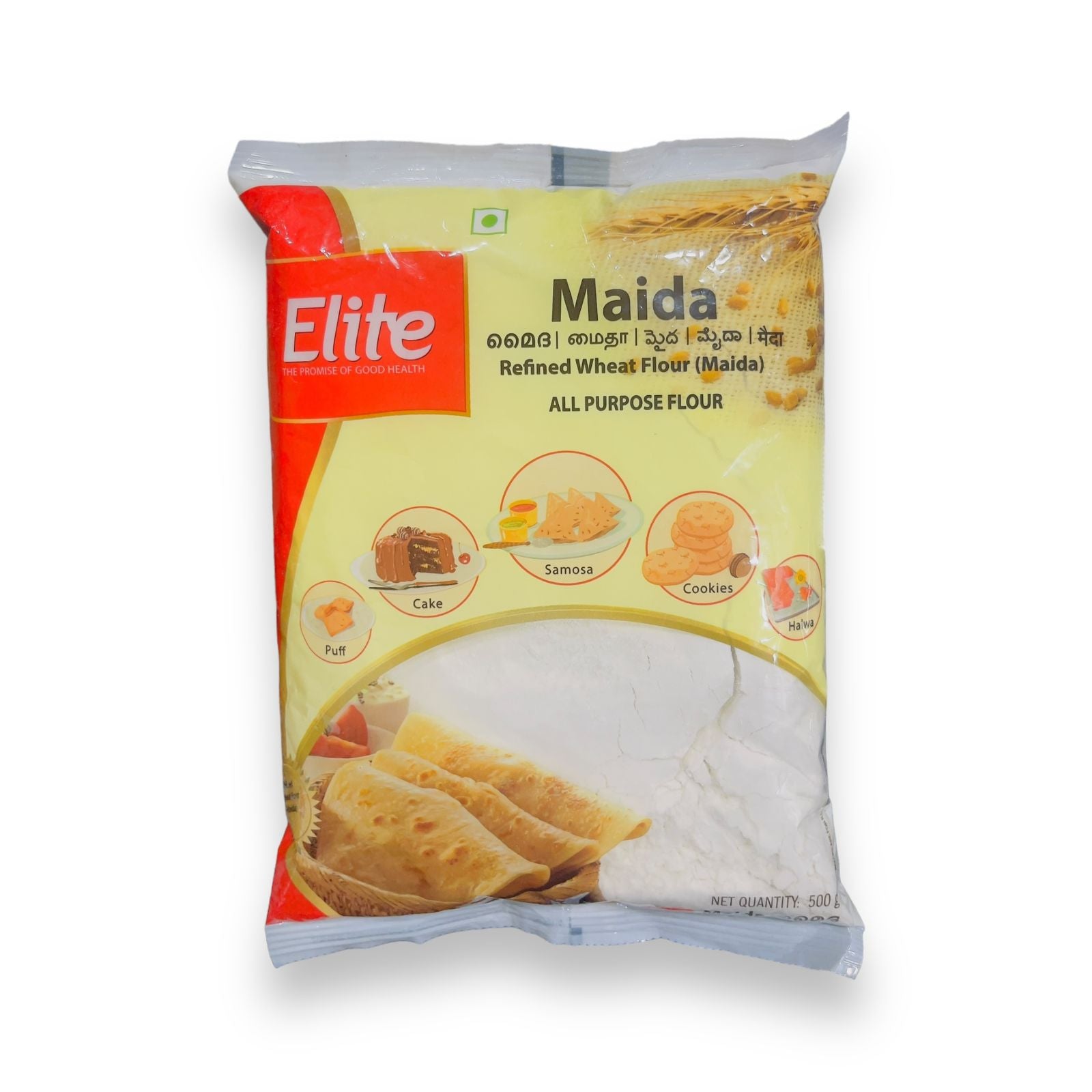 Elite All Purpose Flour Refined Wheat Flour Maida 500 gm Easy Bakes